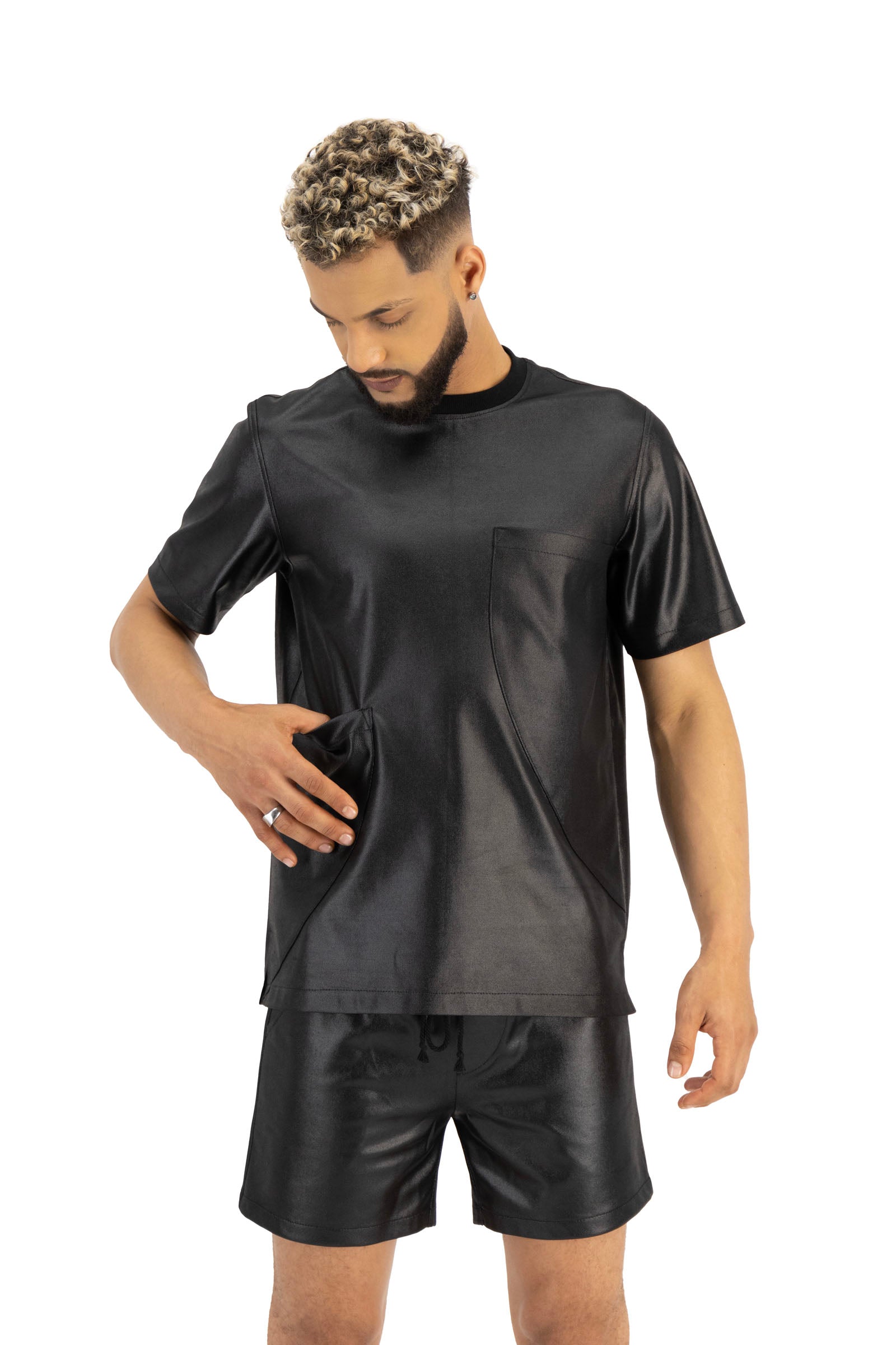 Mens leather pullover shirt outlet