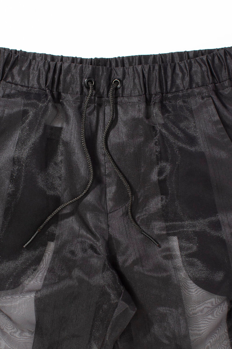 Castaway Striped Organza Joggers (Black) - pacorogiene