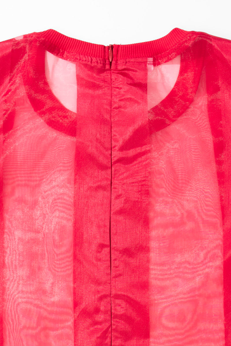 Castaway Striped Organza T-Shirt (Red) - pacorogiene