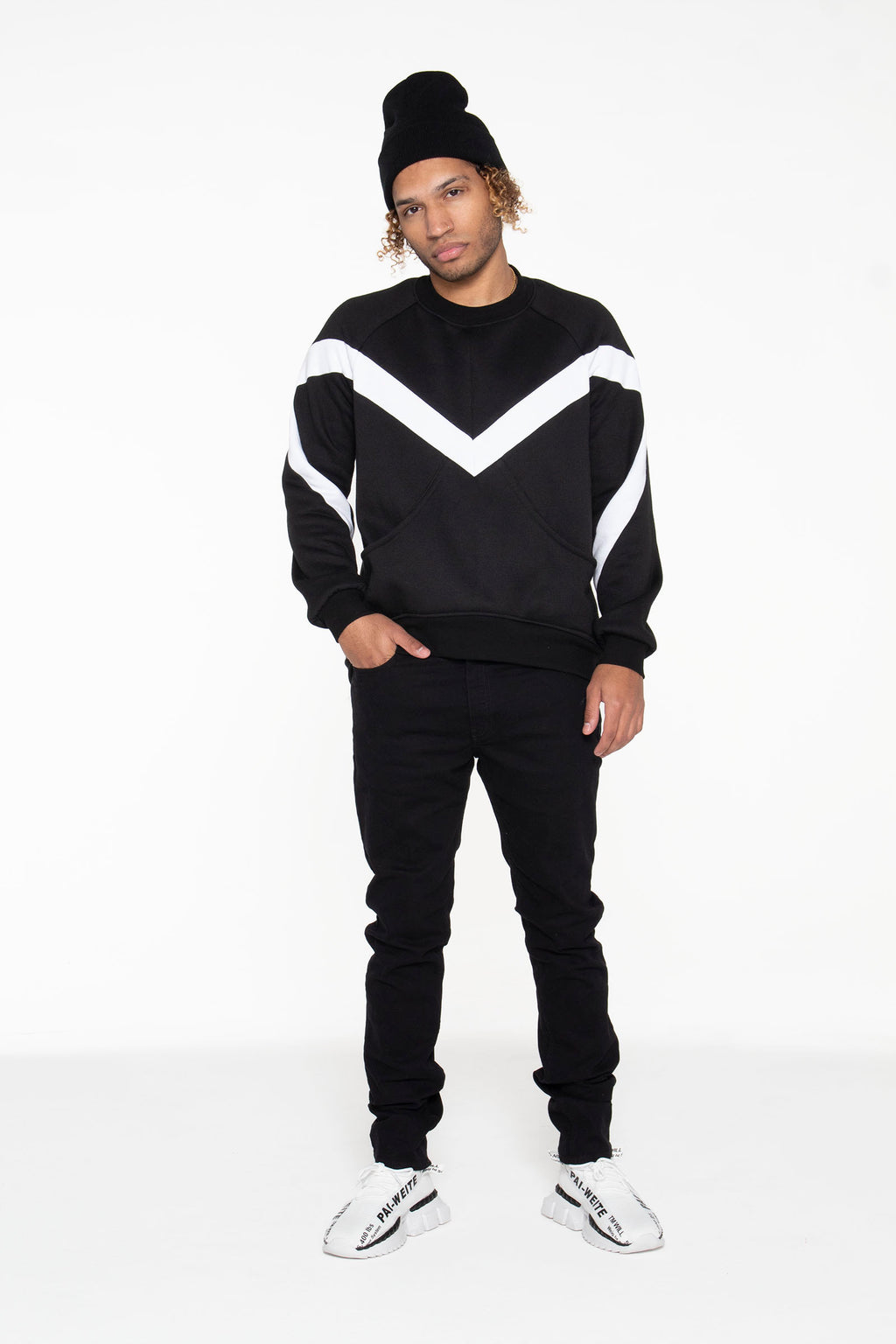 Black-White Diplow Sweatshirt - pacorogiene