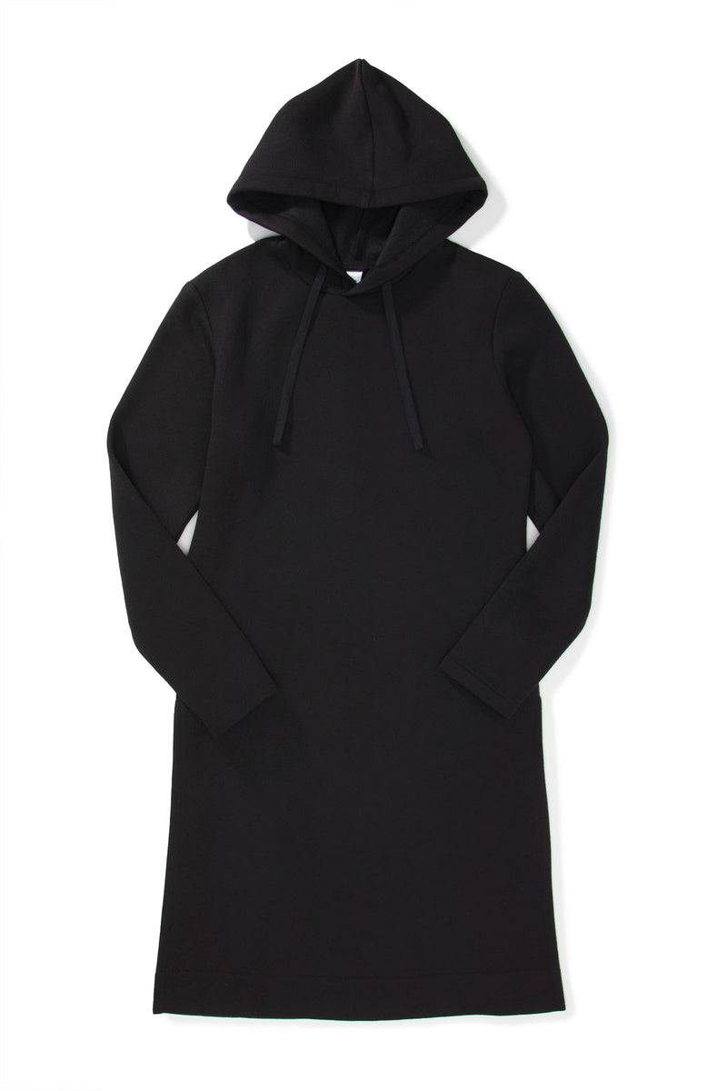 Black Hooded Kurta Sweatshirt w/ Pockets - pacorogiene