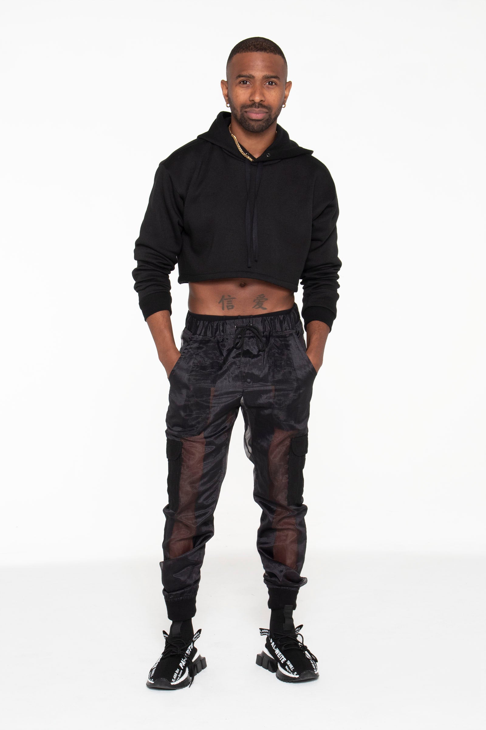 Unisex Crop Hoodie Black PacoRogiene NYC PacoRogiene NYC LLC