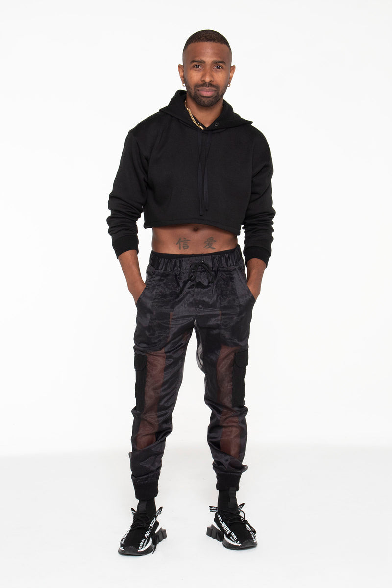 Unisex Crop Hoodie (Black) - pacorogiene