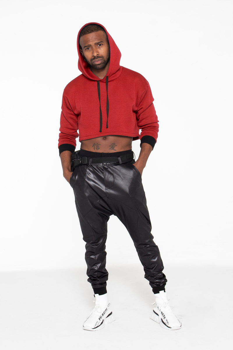Unisex Crop Hoodie (Red) - pacorogiene