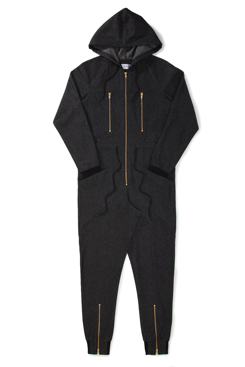 Black Denim Unisex Jumpsuit - pacorogiene