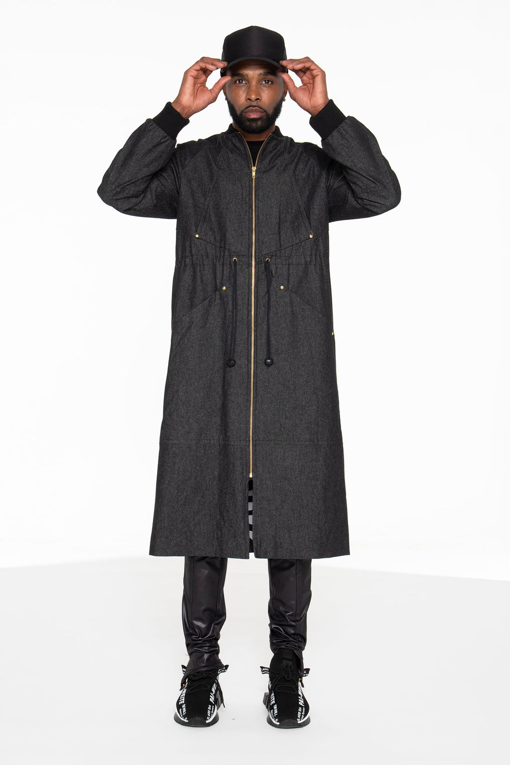 Black Long Bomber Jacket- Unisex - pacorogiene
