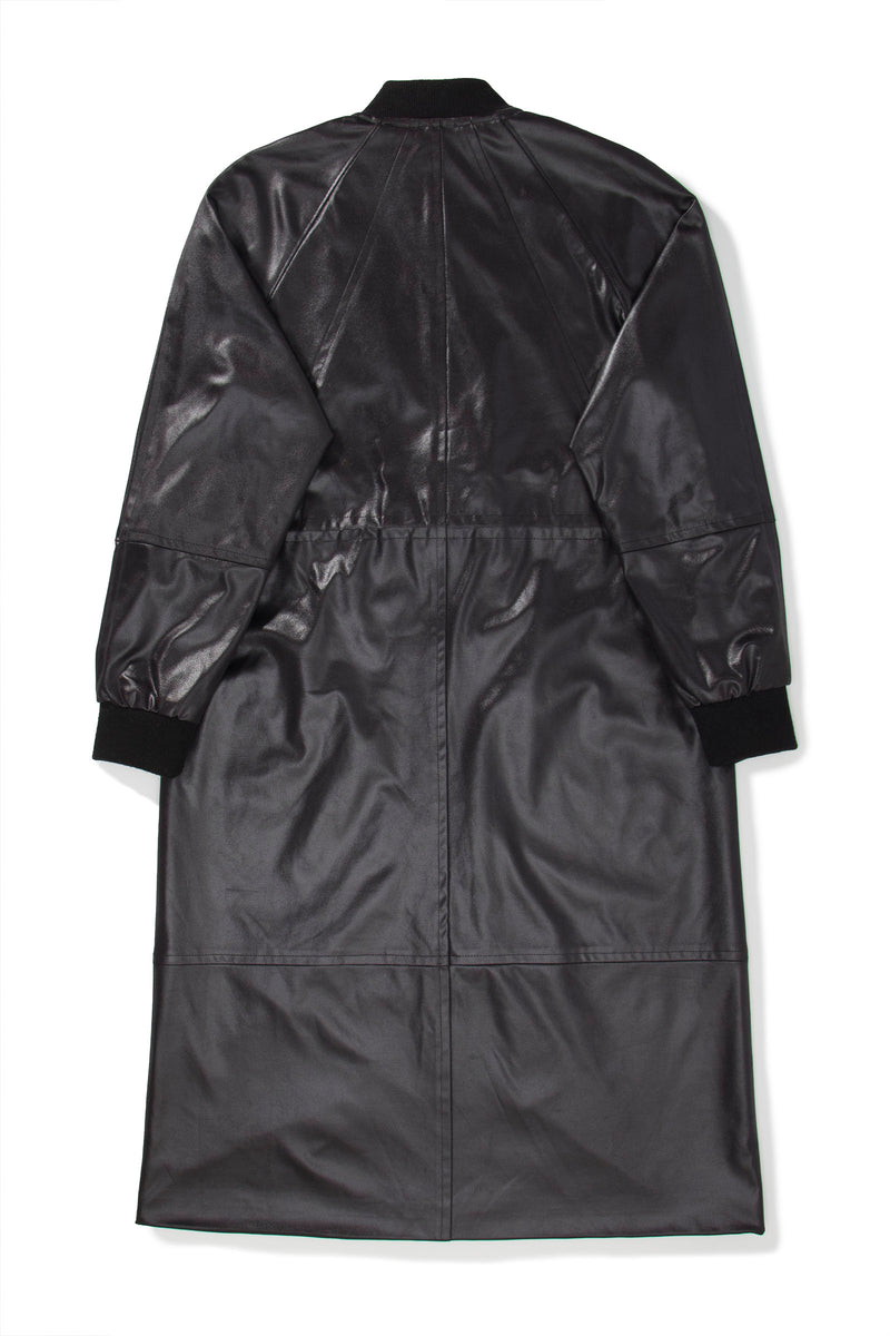 Illusion Leather Long Bomber Jacket- Unisex - pacorogiene