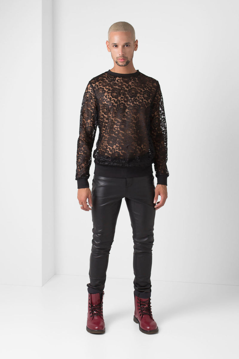 Black Lace Pullover - pacorogiene