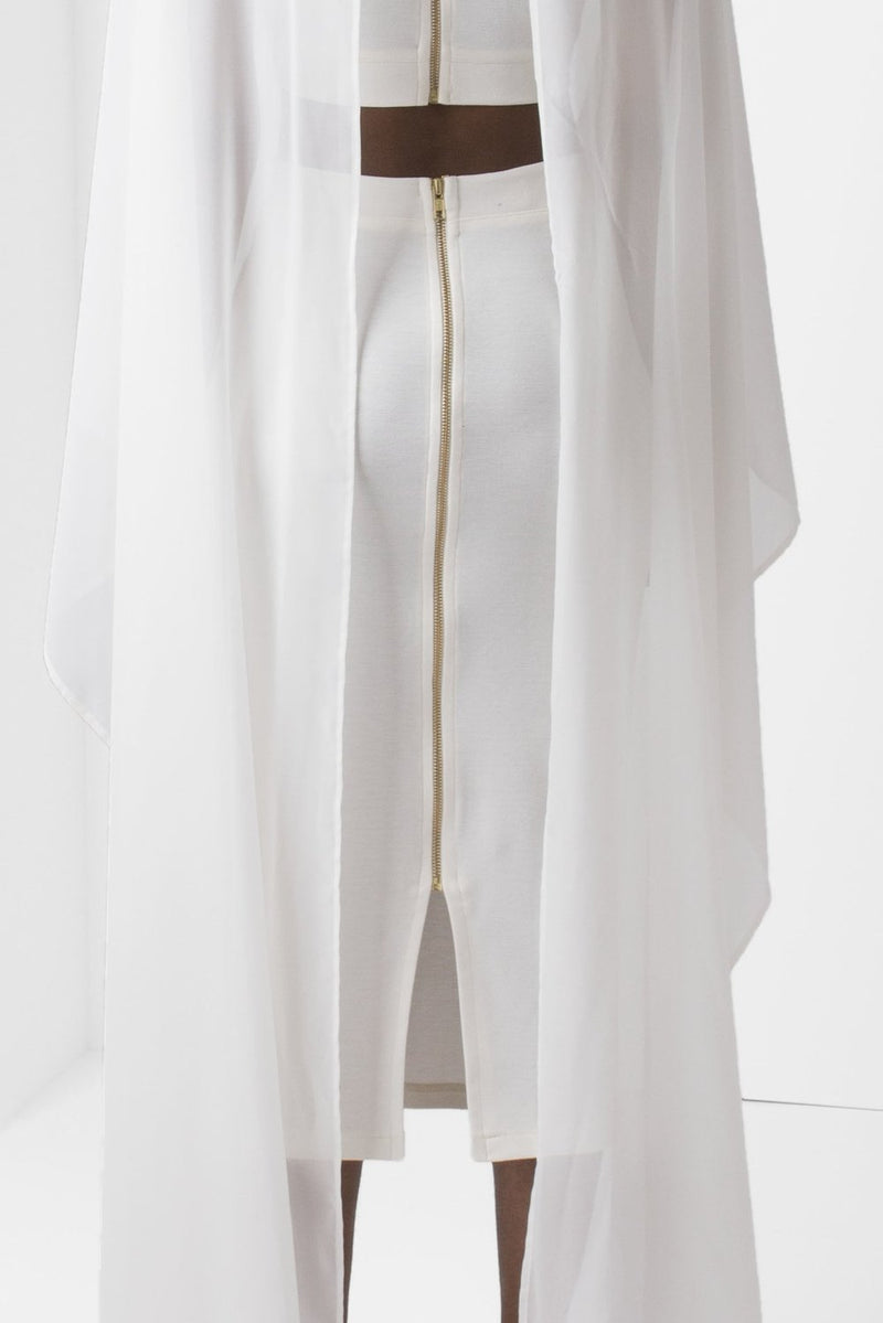 Off-White High Rise Pencil Skirt - pacorogiene