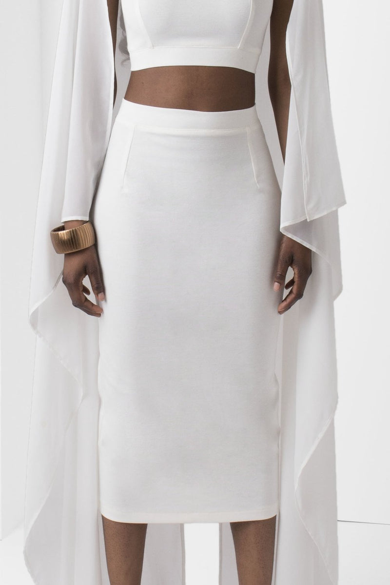 Off-White High Rise Pencil Skirt - pacorogiene