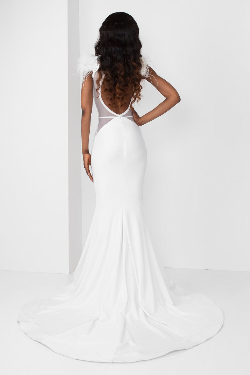 Silver Sequin Sweetheart Illusion Gown - pacorogiene